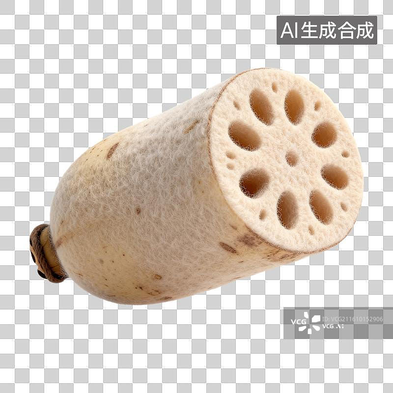【AI数字艺术】手工毛毡莲藕图片素材