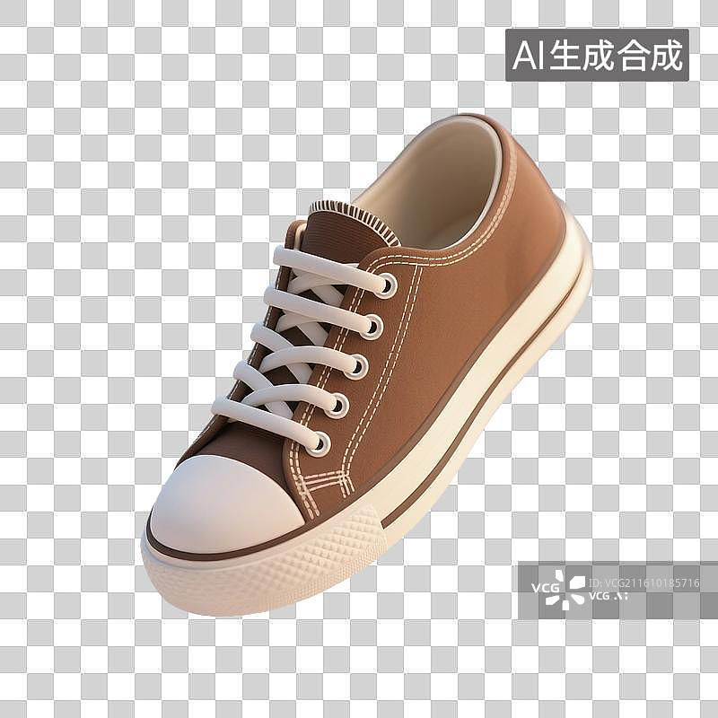 【AI数字艺术】3D渲染，帆布鞋，休闲鞋，运动鞋，鞋子，春天，夏天，秋天免抠元素图片素材