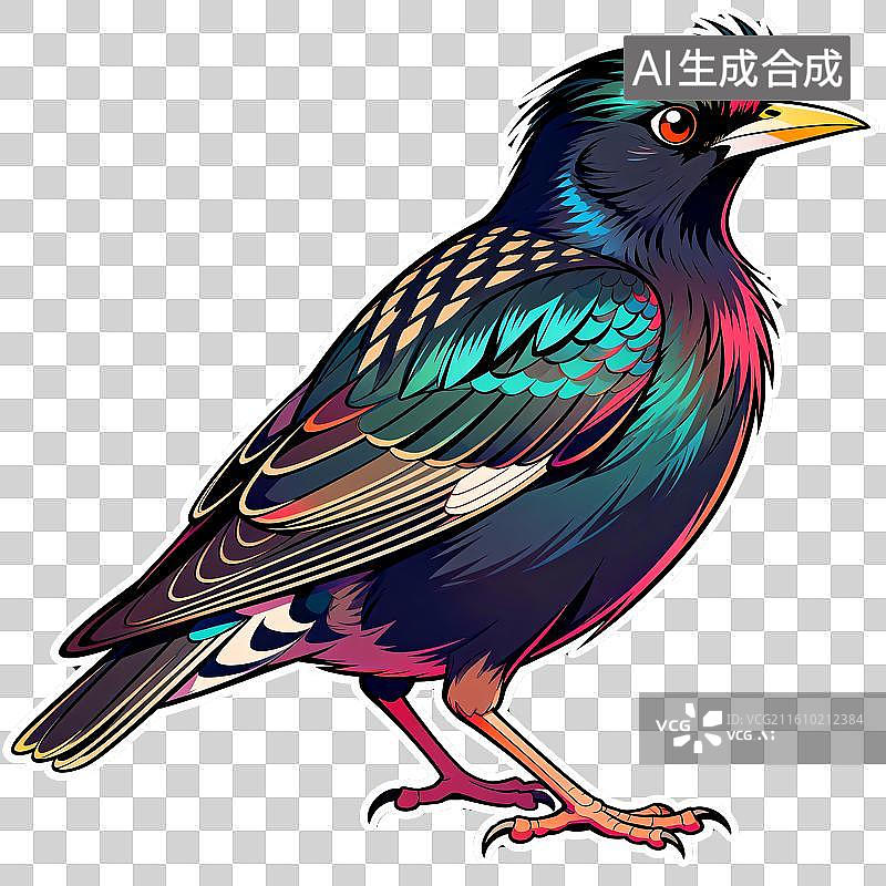 【AI数字艺术】八哥图片素材