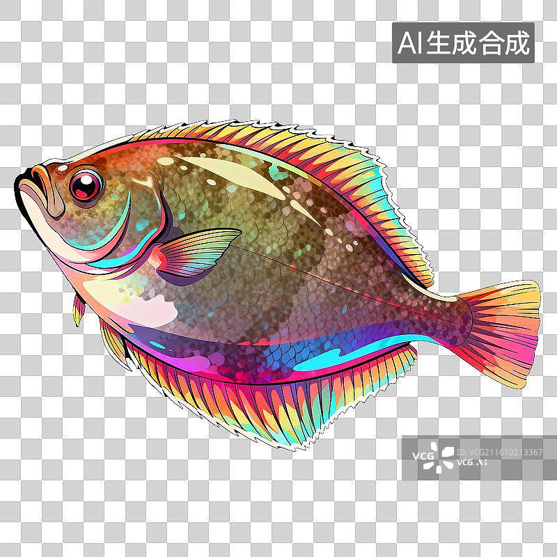 【AI数字艺术】比目鱼图片素材