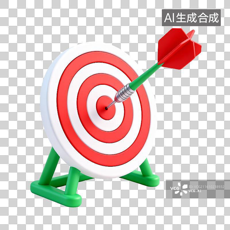 【AI数字艺术】飞镖击中靶心图片素材