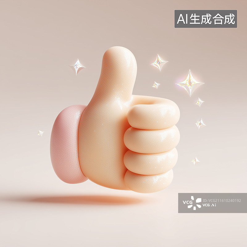 【AI数字艺术】可爱点赞手势图片素材
