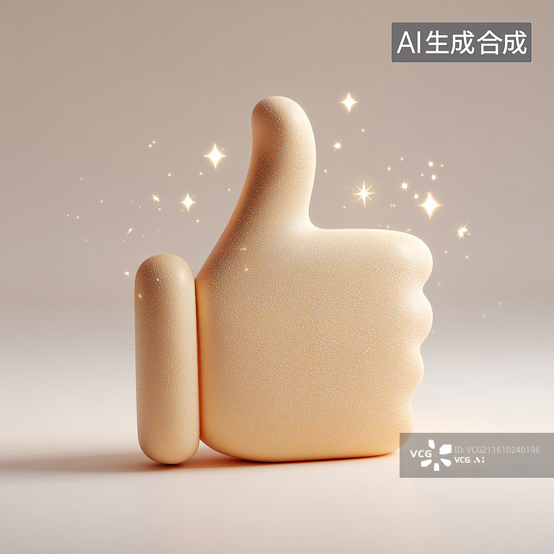 【AI数字艺术】可爱点赞手势图片素材