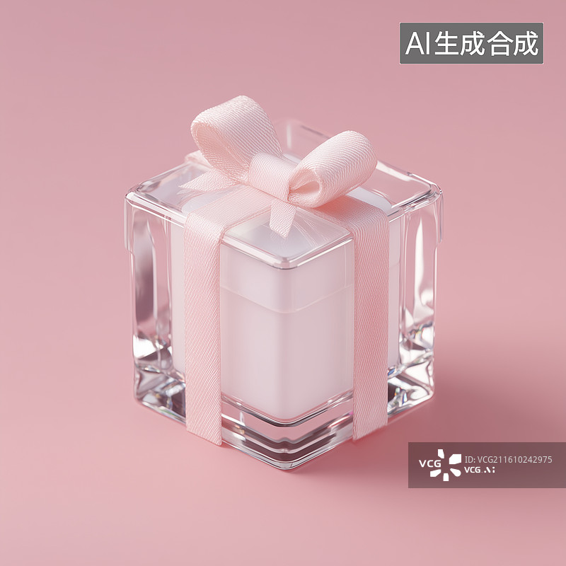 【AI数字艺术】磨砂水晶礼盒图片素材