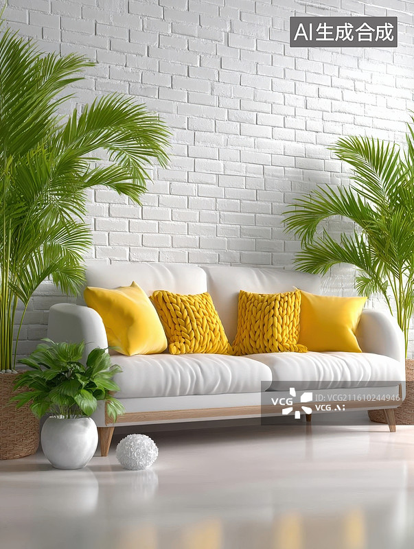 【AI数字艺术】现代极简风格客厅图片素材