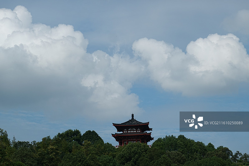 四川省绵阳市江油市青莲镇李白故居：太白楼图片素材