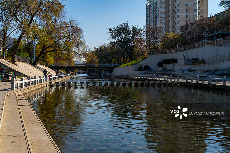 河南郑州金水河两岸风光图片素材