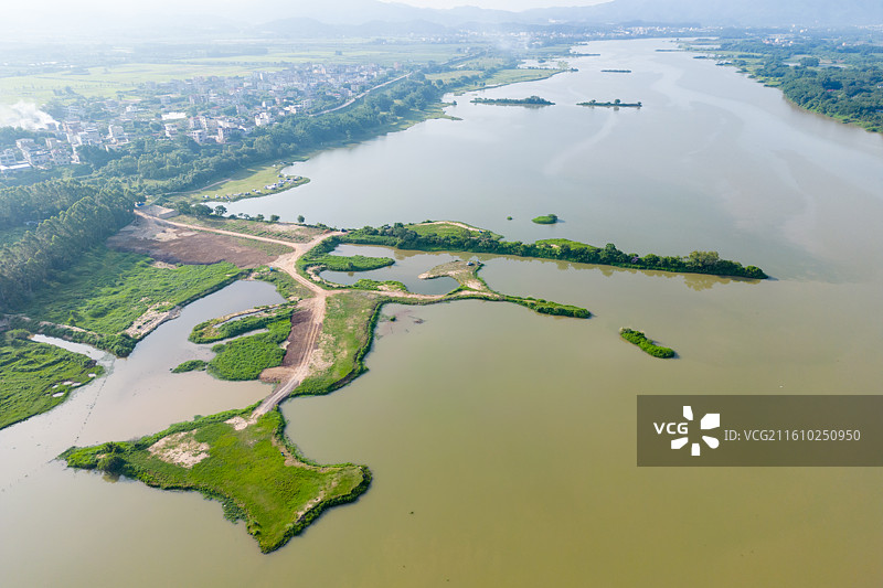 广东省惠州东江风景露营图片素材