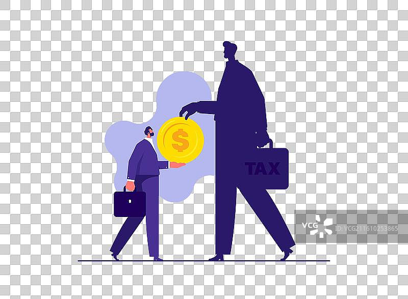 税负或债务支付所得税的概念图片素材