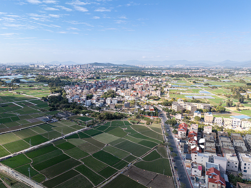 福建省厦门市翔安区乡村城镇与田园风光航拍图图片素材
