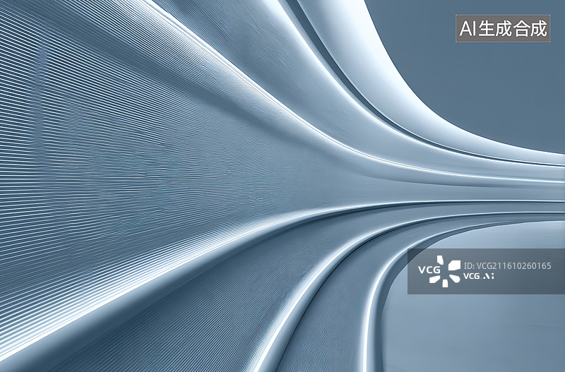 【AI数字艺术】蓝色流线型抽象背景图片素材