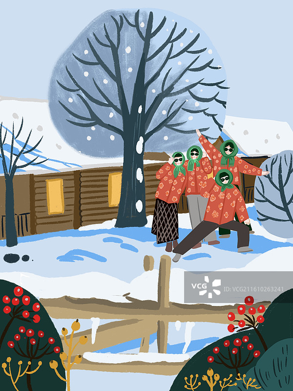 东北雪乡图片素材