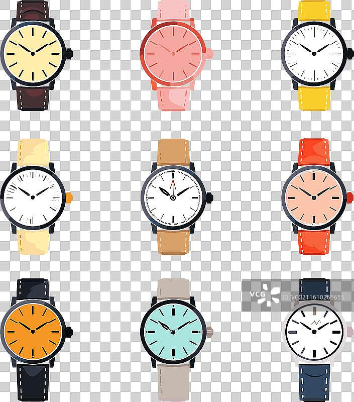 各种腕表的集合图片素材