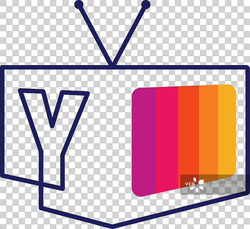字母y电视电视频道标志图标图片素材