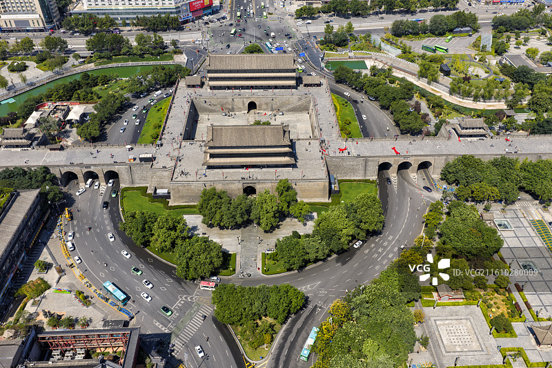 西安城墙安定门图片素材
