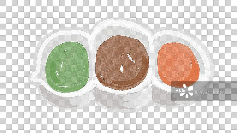 水彩风手绘蘸料碟插画元素图片素材