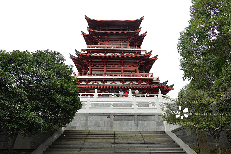 四川省绵阳市江油市青莲镇李白故居：太白楼图片素材