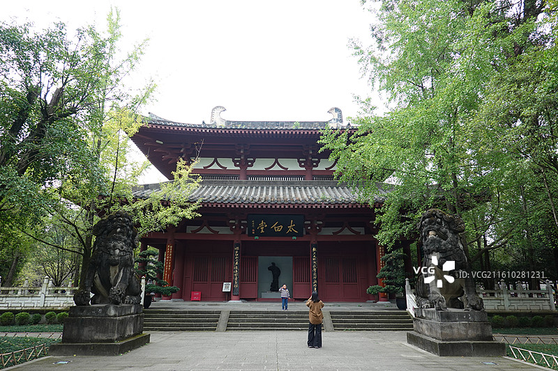 四川省绵阳市江油市江油李白纪念馆：太白堂图片素材