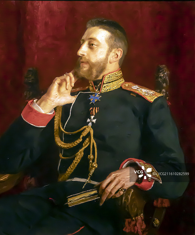 列宾《弗拉迪米尔·亚历山德罗维奇大公肖像》，布面油彩，1891年图片素材