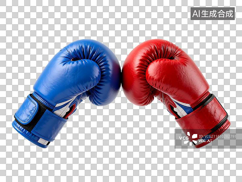【AI数字艺术】红蓝拳击手套对决图片素材
