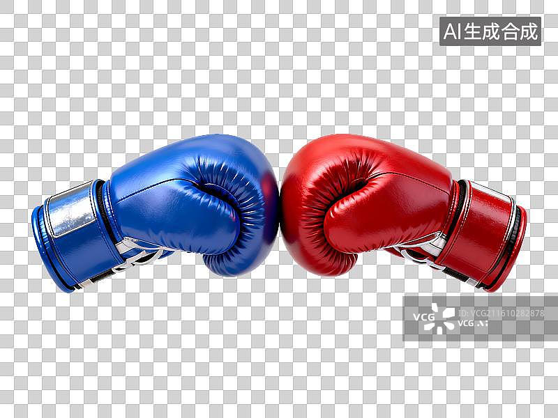 【AI数字艺术】红蓝拳击手套对决图片素材
