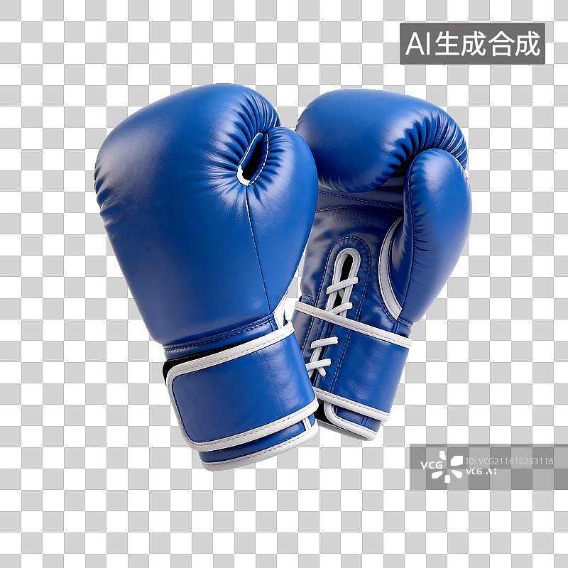 【AI数字艺术】蓝色拳击手套训练装备图片素材