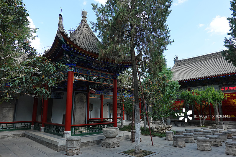 陕西省咸阳市咸阳文庙咸阳博物院：碑亭图片素材