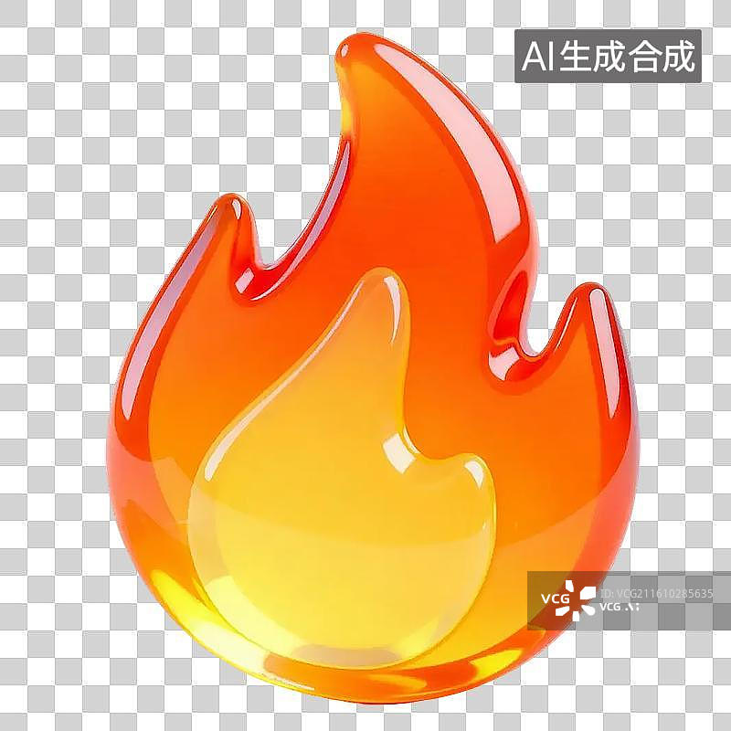 【AI数字艺术】3D卡通火爆装饰图标插画免抠元素图片素材