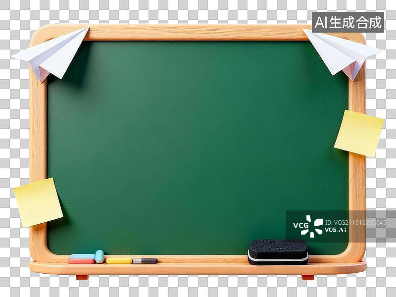 【AI数字艺术】3D卡通学习教育小黑板插画免抠元素图片素材