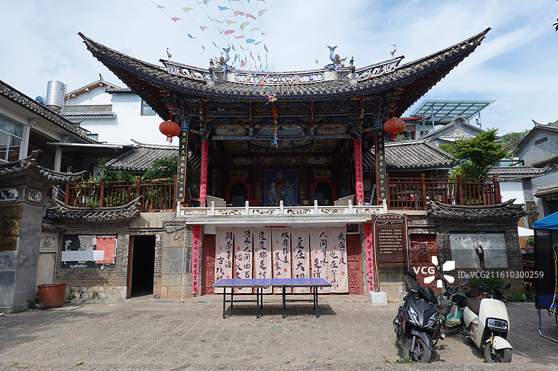 云南大理双廊古镇古戏台古戏楼图片素材