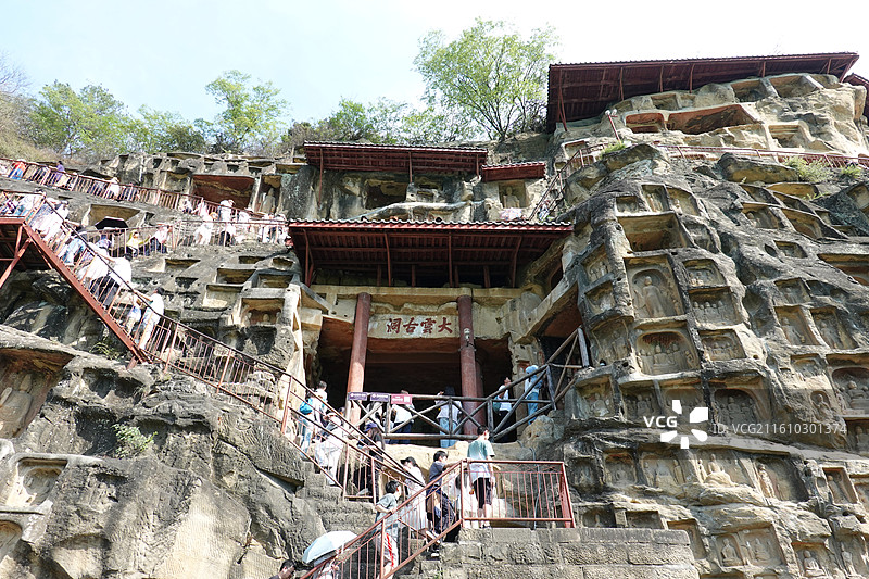 四川省广元市广元千佛崖摩崖造像千佛崖石窟：大云古洞图片素材