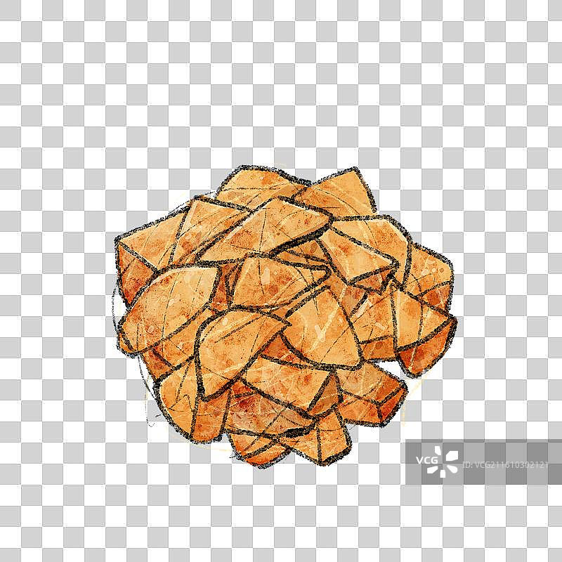 辽宁美食插画-拔丝地瓜图片素材