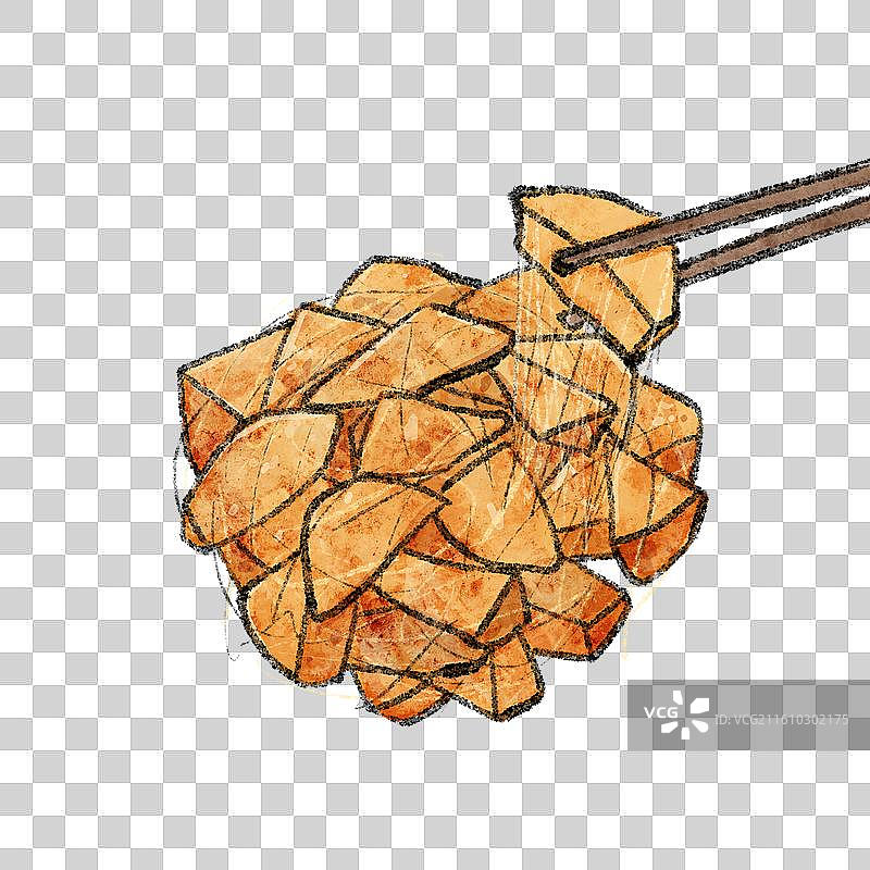 辽宁美食插画-拔丝地瓜图片素材