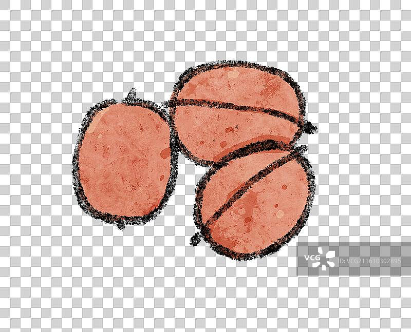 辽宁美食插画-肉枣图片素材