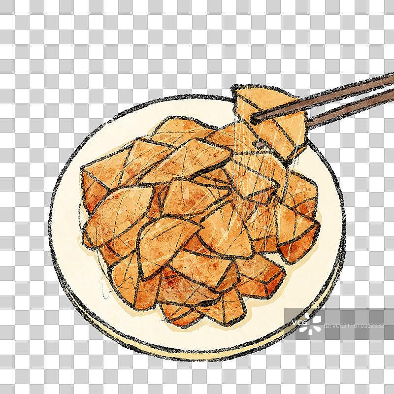 辽宁美食插画-拔丝地瓜图片素材