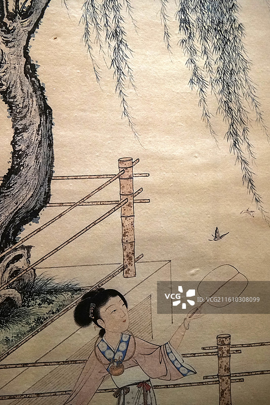 《金陵十二钗·宝钗》（复制品） 陈少梅绘 北京恭王府多福轩“《红楼梦》与恭王府专题展”图片素材