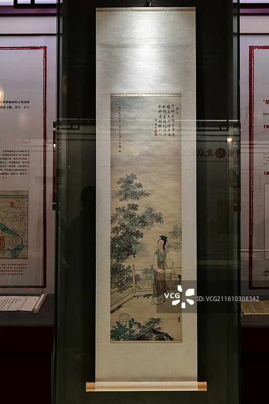 《金陵十二钗·妙玉》（复制品） 陈少梅绘 北京恭王府多福轩“《红楼梦》与恭王府专题展”图片素材