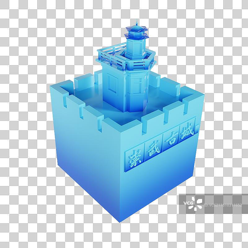 3D渲染的泉州城市建筑崇武古城元素图片素材