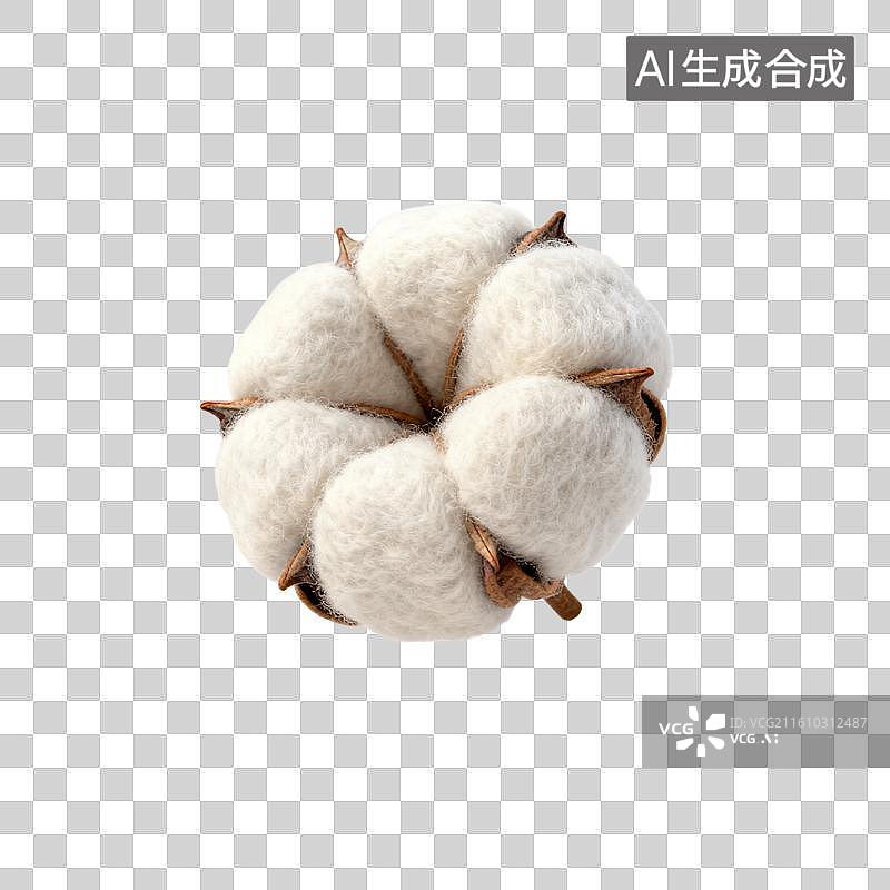 【AI数字艺术】棉花棉桃特写图片素材