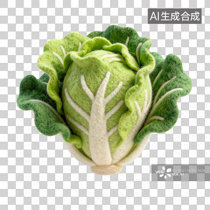 【AI数字艺术】手工羊毛毡白菜图片素材