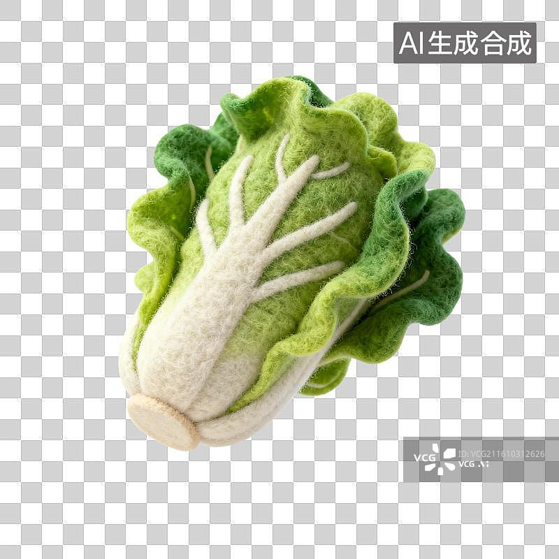 【AI数字艺术】手工羊毛毡白菜图片素材