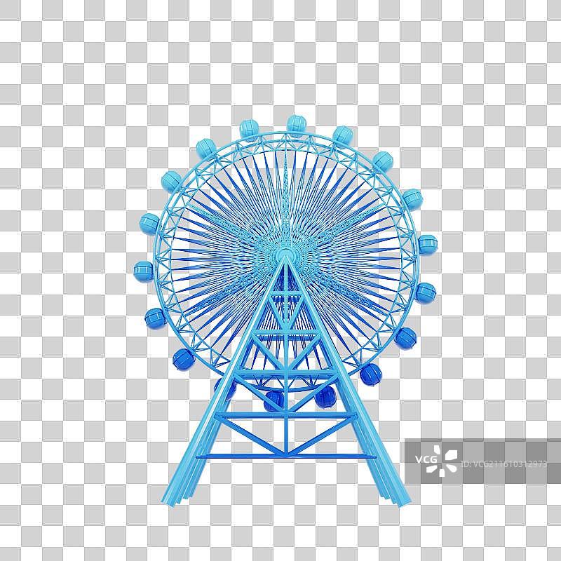 3D渲染的泉州之眼摩天轮元素泉州城市元素图片素材