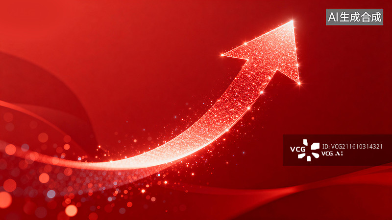 【AI数字艺术】红芒升势图片素材