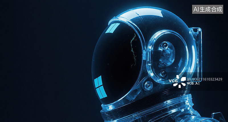 【AI数字艺术】宇航员头盔特写图片素材