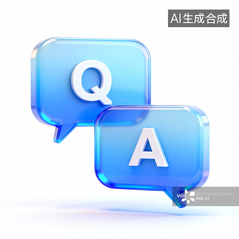 【AI数字艺术】问答聊天对话框图标图片素材