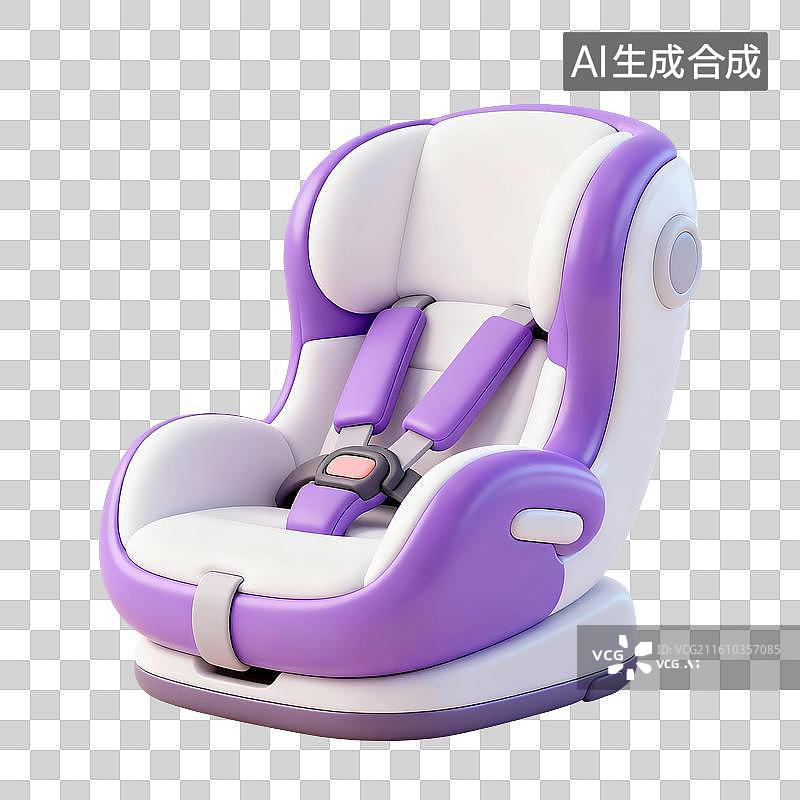 【AI数字艺术】3D渲染，宝宝安全座椅，安全座椅，宝宝安全座椅，婴儿用品，免抠元素图片素材