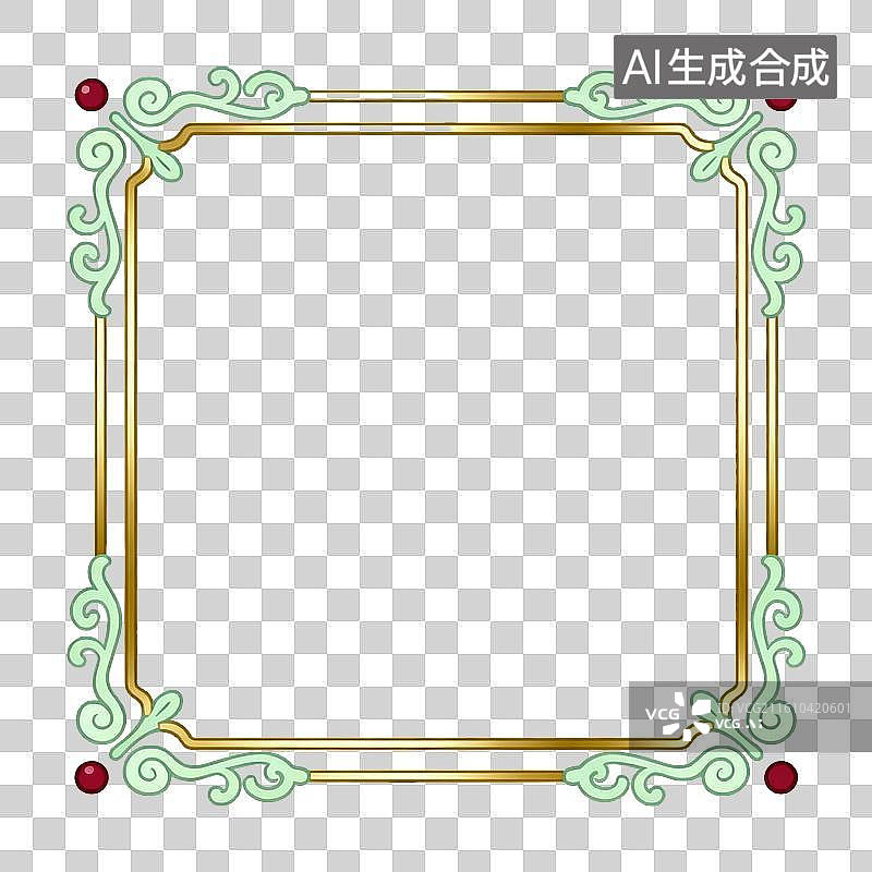 【AI数字艺术】中世纪花纹框-边框图片素材