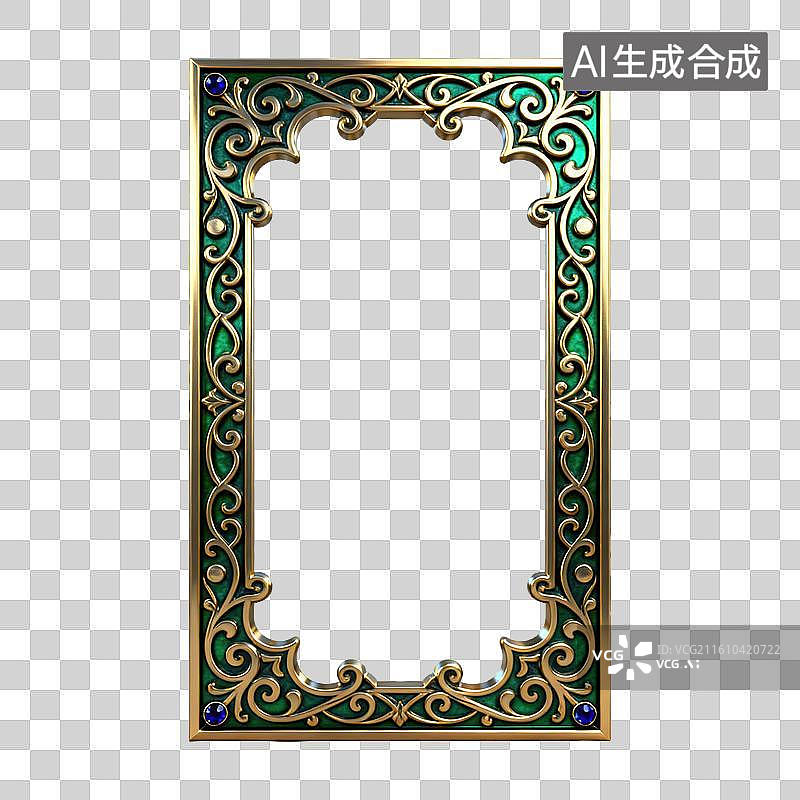 【AI数字艺术】中世纪花纹框-边框图片素材
