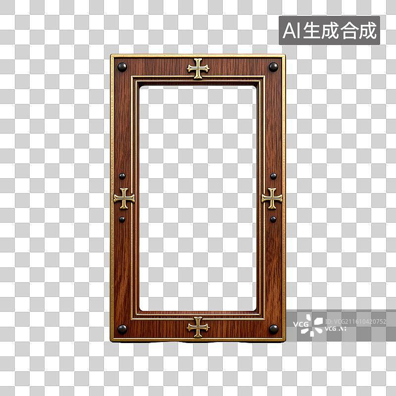 【AI数字艺术】中世纪花纹框-边框图片素材