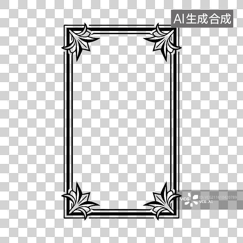 【AI数字艺术】中世纪花纹框-边框图片素材